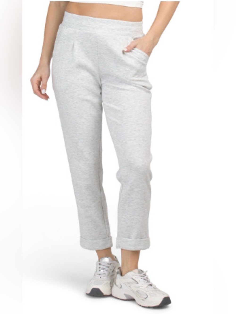 Yogalicious Scuba Scenic Heather Grey Cropped Jogger Pants
